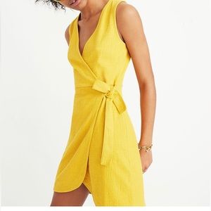 Madewell Crosshatch Side-Tie Dress